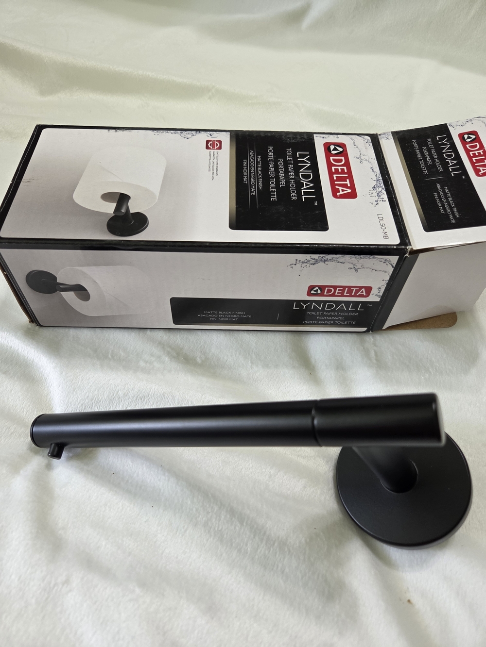 Delta Lyndall Matte Black Toilet Paper Holder LDL50-MB